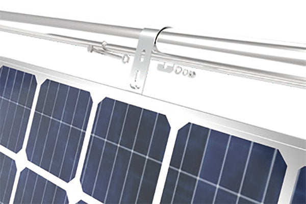 Balkonkraftwerk Montageset - Halterung für 2 Solarmodule|Geländer - bis 30° verstellbare Neigung