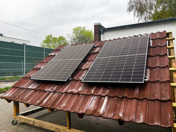 Roof M|Balkonkraftwerk 800W/870Wp|Ziegeldach|EZ1-M&JA Solar 435 Bifazial&5m Schukokabel